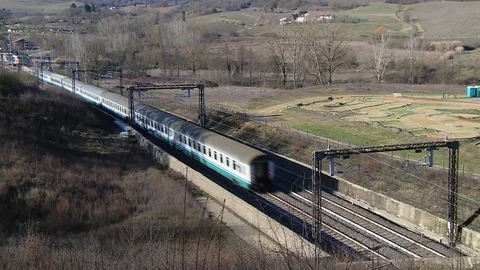 Train long shot Video stock 72589520