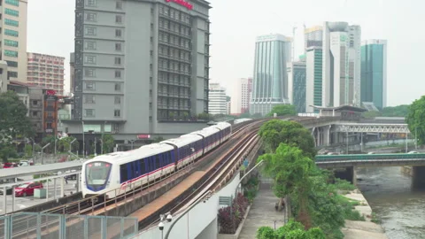 Train of the LRT Kelana Jaya Line. Kuala... | Stock Video | Pond5