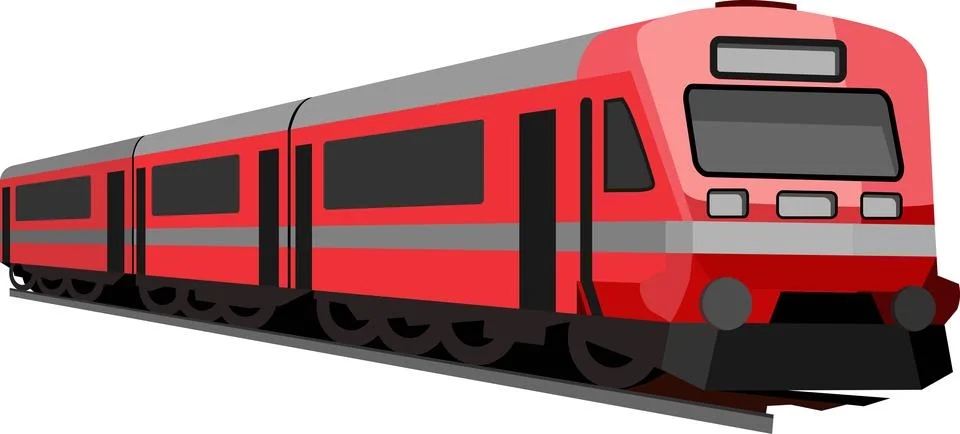 Train Mass Transportation Stock Illustration