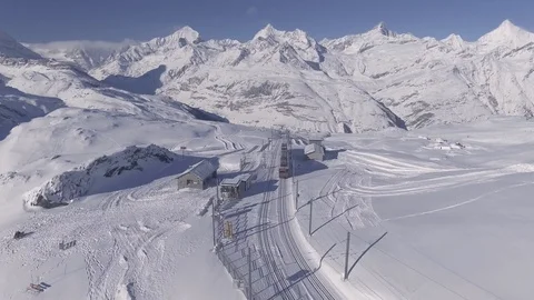 The train to the Matterhorn Stock-Footage 97115096