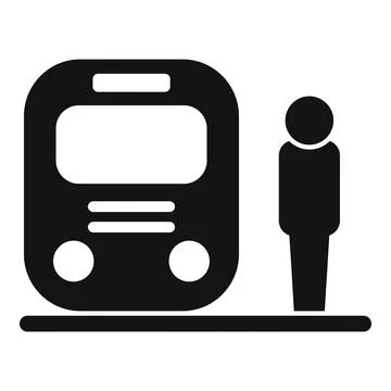 Train metro icon simple vector. City platform Stock Illustration