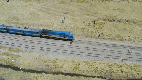 Train in middle of Andes, Peru Stock Footage 115995358