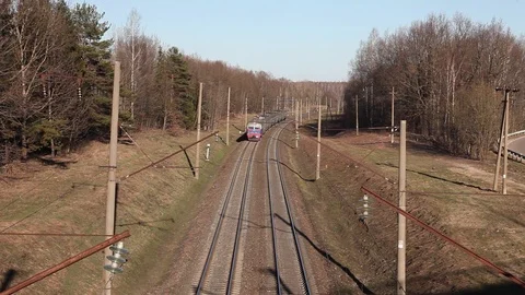 Train minsk Stock Footage 77095047