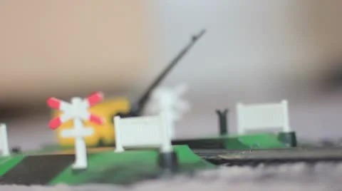 Train model intersection _2 Video stock 10740513