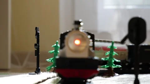 Train model in kids room, close up view Stock Footage 309189441