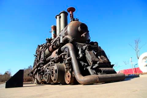 The train model Stock Photos