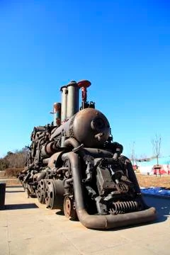 The train model Stock Photos