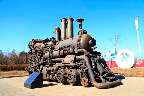 The train model Stock Photos