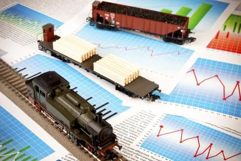 Train models, transport concept Stock Photos