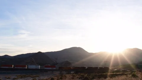 Train in the morning Stock Footage 84109434
