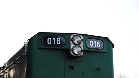 Train in the morning on a train station Stock Footage 107151565