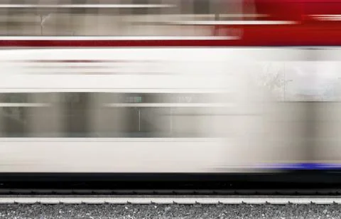 Train in motion blur Stock Photos