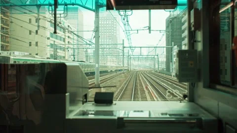 Train in motion from the inside Stock Footage 234093171