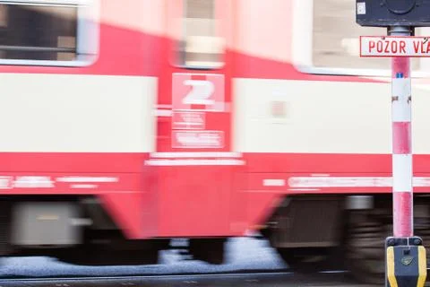 Train in motion Stock Photos