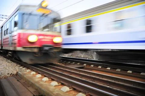 Train motion Stock Photos