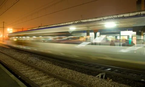 Train in motion Stock Photos