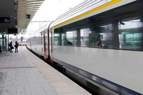 Train in motion Stock Photos