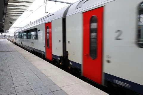 Train in motion Stock Photos