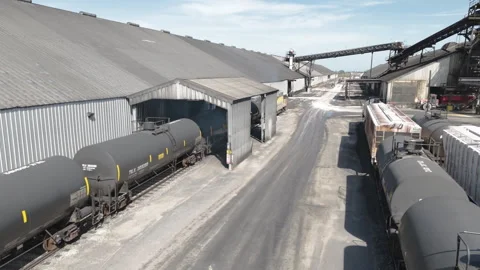Train Motion in Sugarcane Factory Stock Footage 322024588
