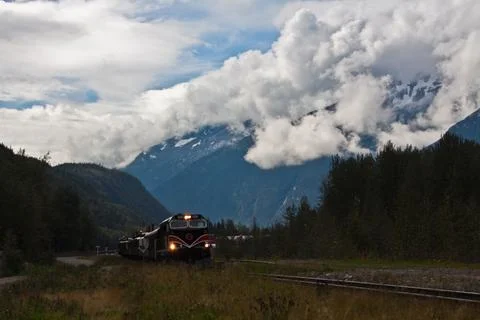 Train in the Mountains Stock Photos