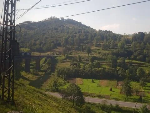 A train in the mountains Stock Photos