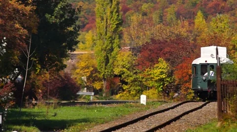 Train on the move Stock Footage 53788126
