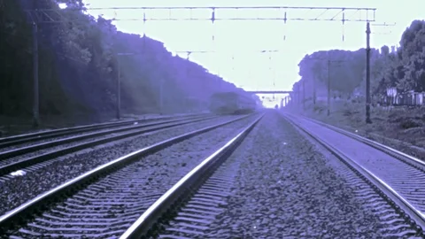 Train Movement In Abstract Colors Stock Footage 99050944