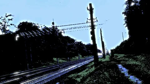 Train Movement In Abstract Colors Stock Footage 101606816