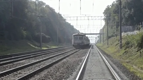 Train Movement With Camera Turn Stock Footage 98551486