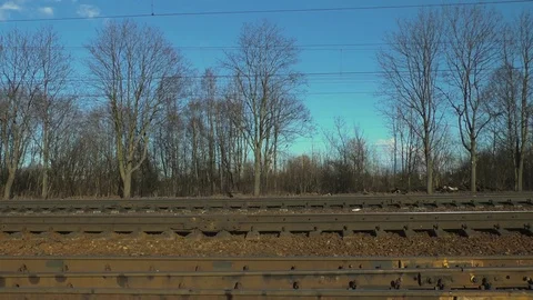 Train movement. Passenger trains. Electric train. Stock Footage 84166189