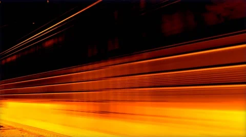 Train moves to the right along the rails. Flames color. 스톡 동영상 47480623