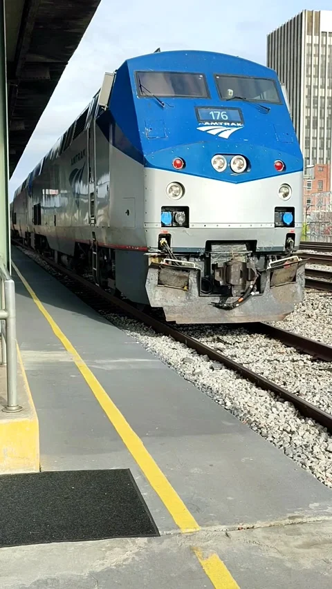 The train moves slowly Video stock 285244336