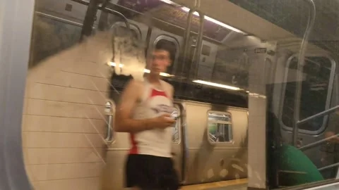 Train moving fast Video stock 285255411