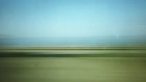 Train moving in the landscape Stock Footage 199977873