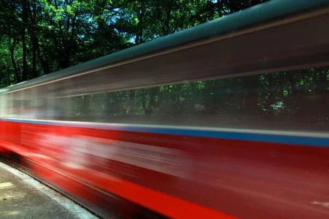 Train moving Stock Photos