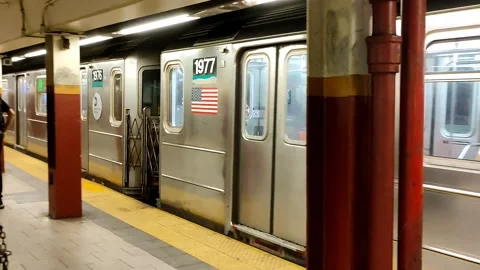 Train moving slow Video stock 285256061