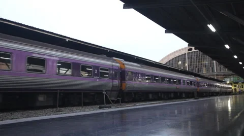 Train moving in station Stock Footage 60386204