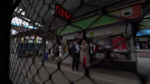 Train Moving from the station Stock Footage 137567256