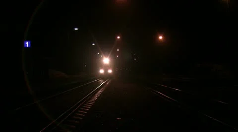 Train at night in Finland Video stock 11441222