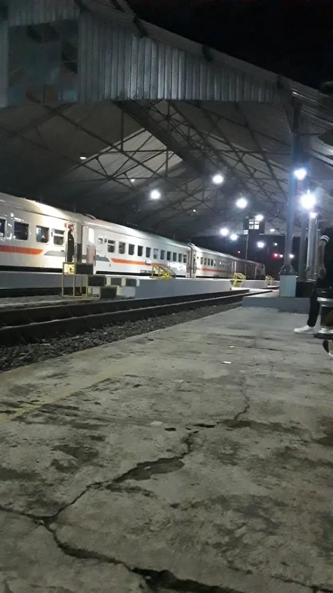 TRAIN IN THE NIGHT Stock Footage 230038494