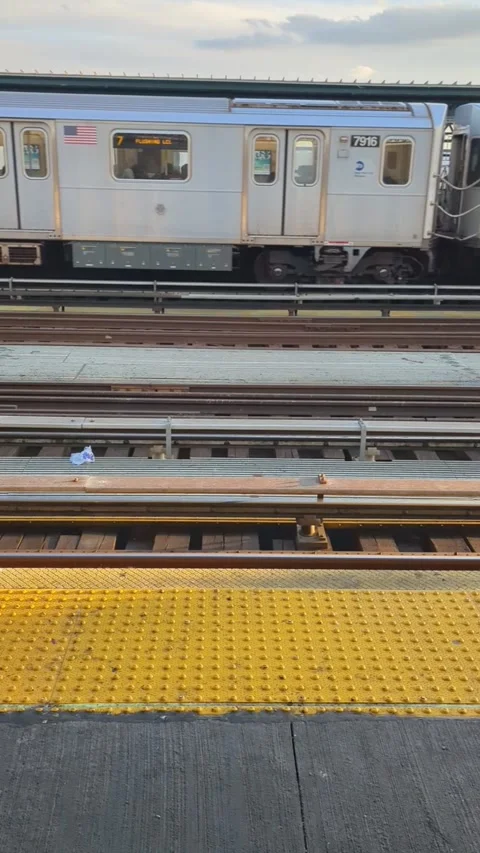 Train in NYC Stock Footage 316858547
