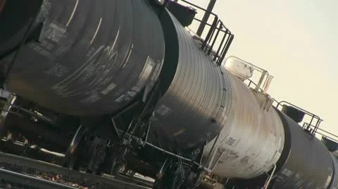 Train, oil tanker Stock Footage