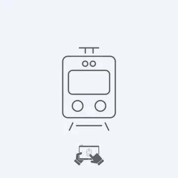Train online booking - Thin series 스톡 일러스트
