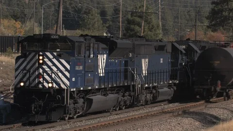 Train Operator Entering Engine in Montana Stock Footage 106731375