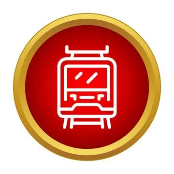 Train or subway icon representing public transport Illustrazione stock