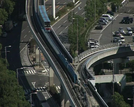  train osaka skyline, panoramic view, cityscape. Stock Footage 337663
