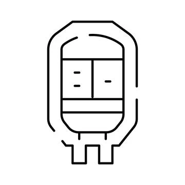 Train outline icon representing urban railway transit Stock Illustration