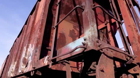 Train parked on tracks Stock Footage 12372685