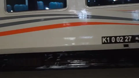The train passed slowly Video stock 295436662
