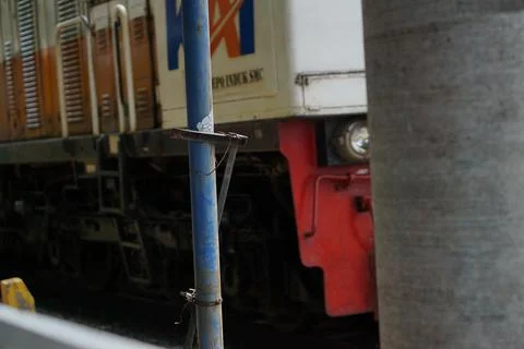 The train passed slowly Foto stock